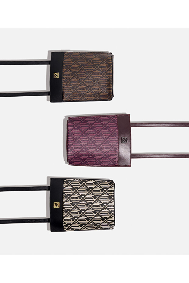 Monogram baskılı telefon çantası - 5