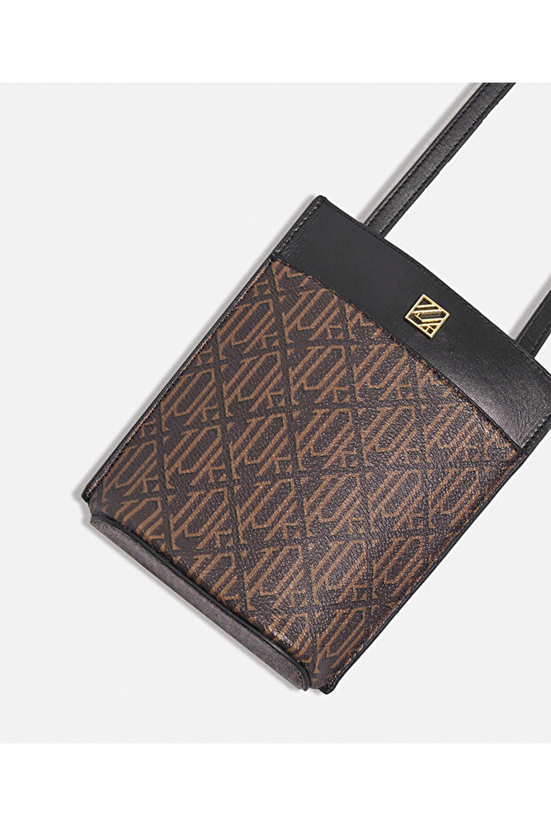 Monogram baskılı telefon çantası - 4
