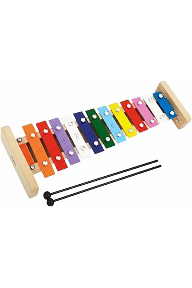 Soprano Glockenspiel Xylophone – 12-Tone Metal Key Percussion Instrument for Kids & Adults