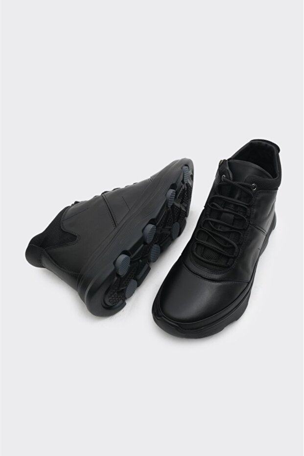 Fermuarlı Hakiki Deri Erkek Bot - 5