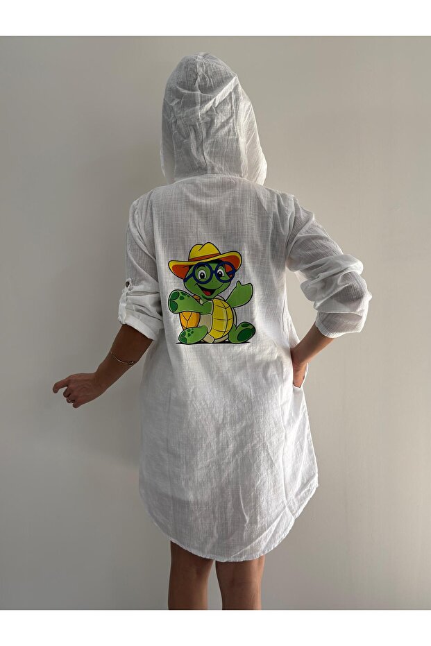 KAPŞONLU KETEN TUNİK - 2