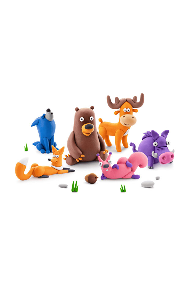 مجموعة الطين الإبداعية - حيوانات الغابة - 3