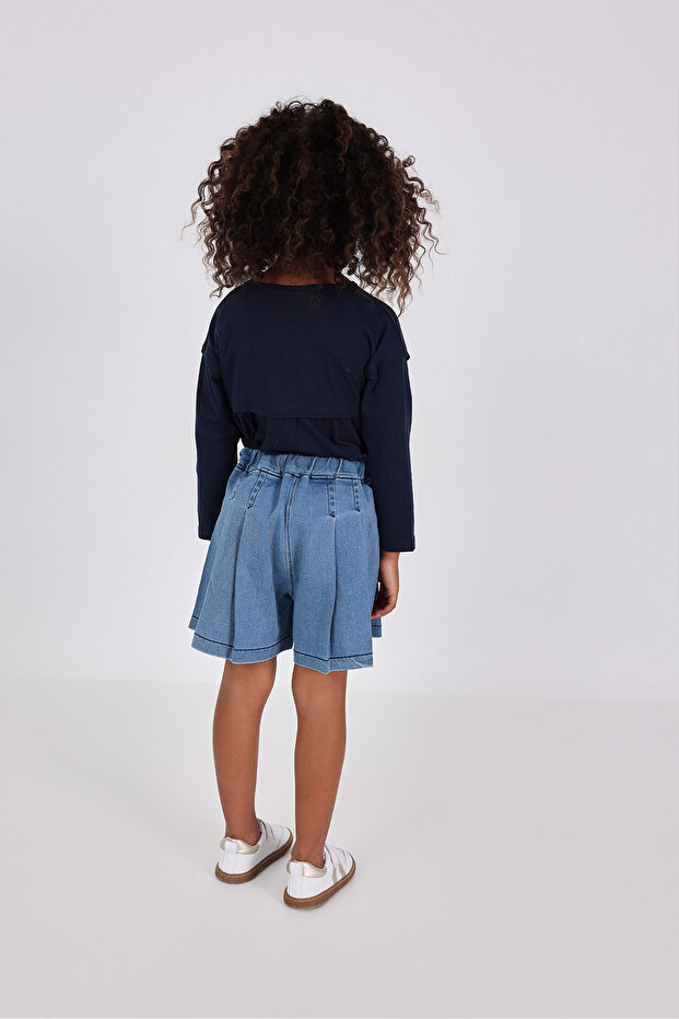 Kız Çocuk Denim Şort - 8