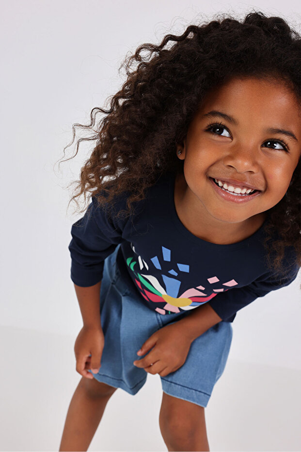 Kız Çocuk Denim Şort - 7