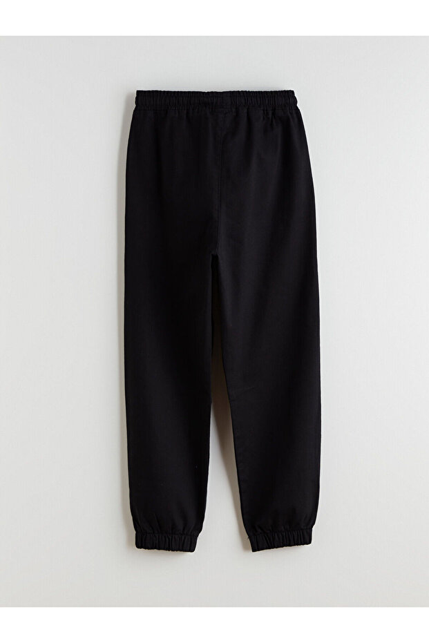 Siyah Beli Lastikli Erkek Çocuk Jogger Pantolon - 3