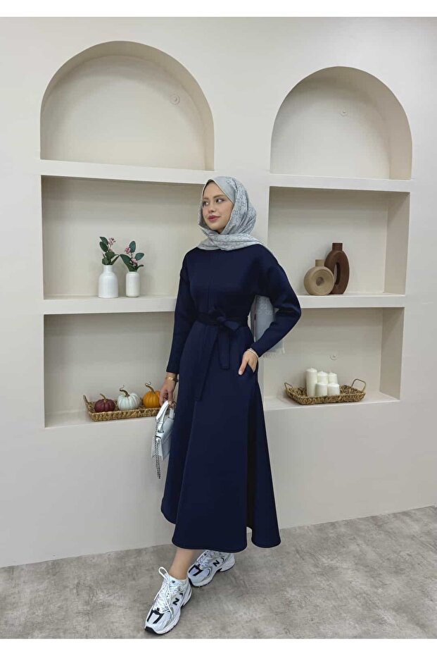 Çan Etekli Scuba Elbise - 1