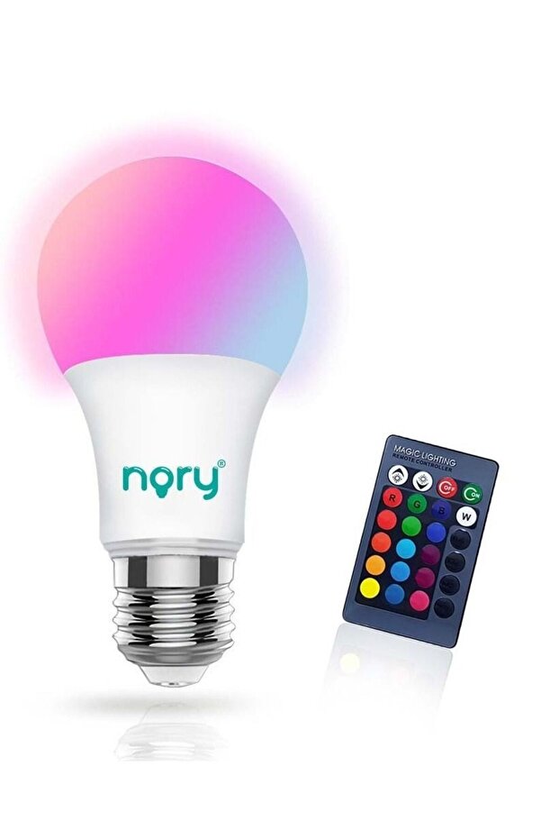مصباح ذكي 7 واط، إضاءة LED RGB، 16 لونًا، جهاز تحكم عن بعد، قاعدة E27