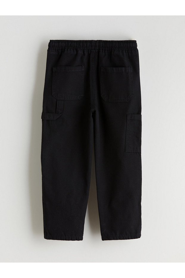 Two Mt Shop Quality Lcw Kids Black Elastic Waist Gabardine Boys' Trousers