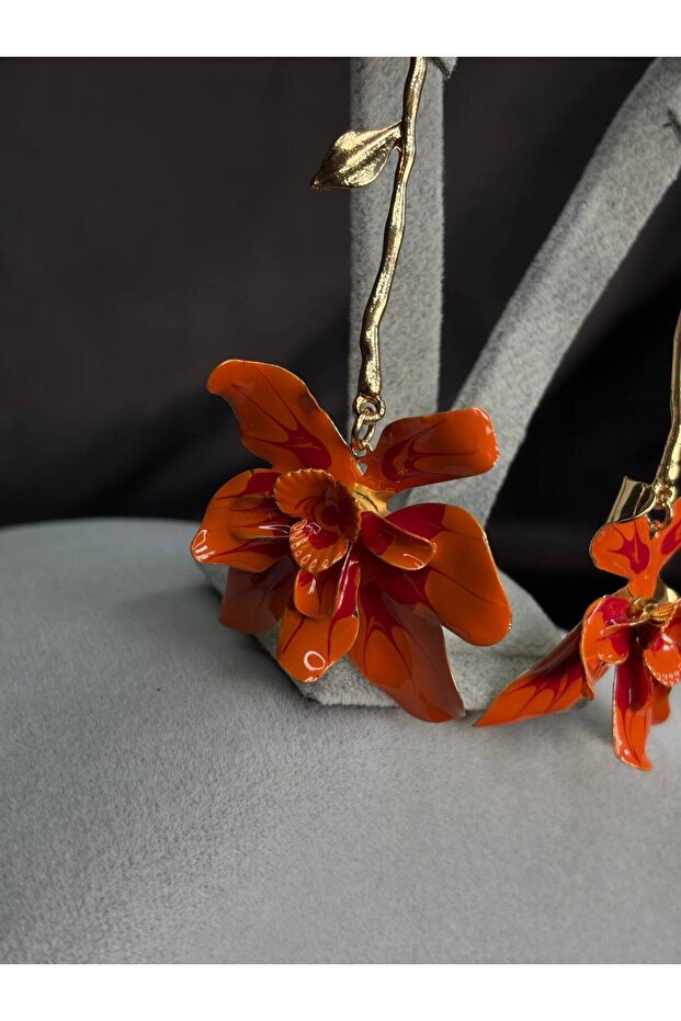 ÇİÇEK DESENLİ ÇELİK KÜPE - 2