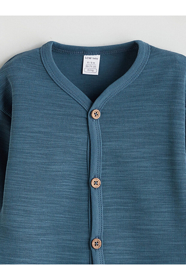 LCW baby Basic Düğme Kapamalı Erkek Bebek Hırka - 3