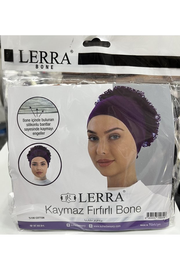 Knotted, Non-Slip Silicone Combed Cotton Bonnet with Lace-Up Closure