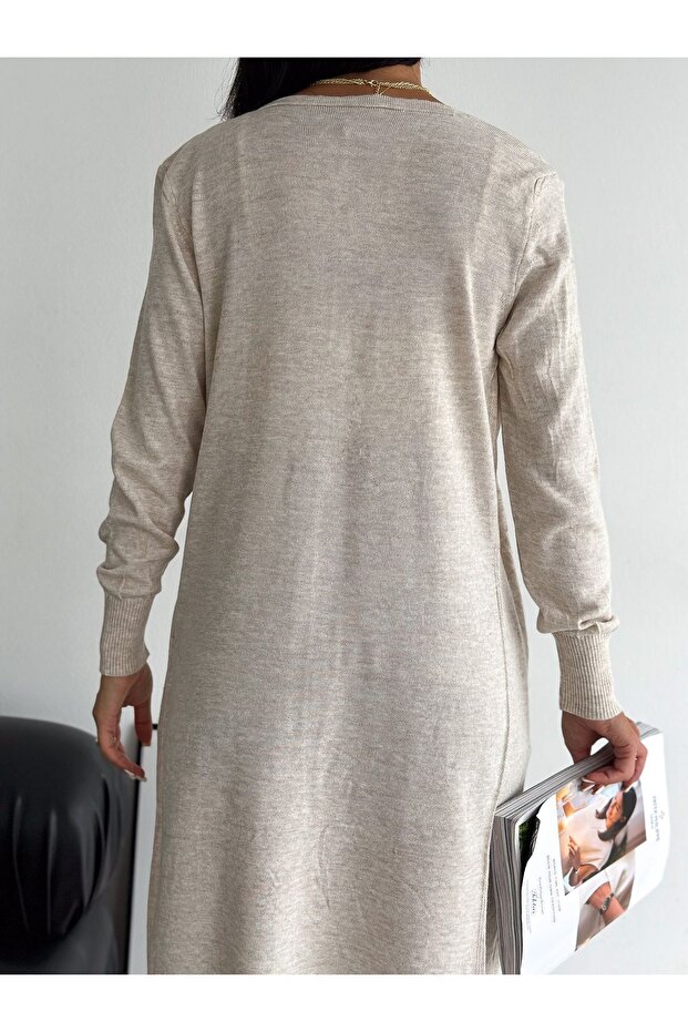 Kadın Basic Uzun Hırka - 6