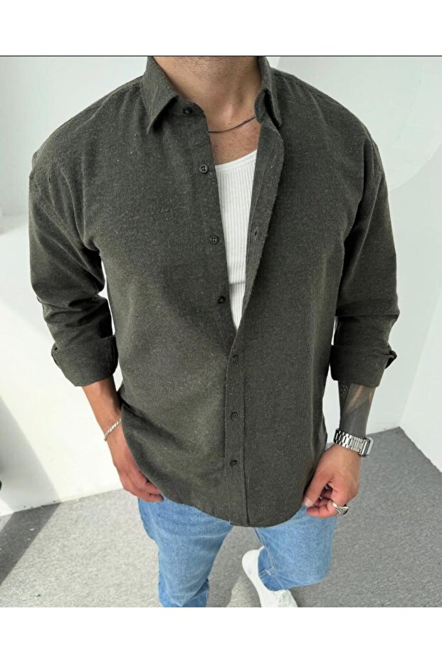 Thick Winter Woodcutter Men's Shirt Oversize Comfortable Warm