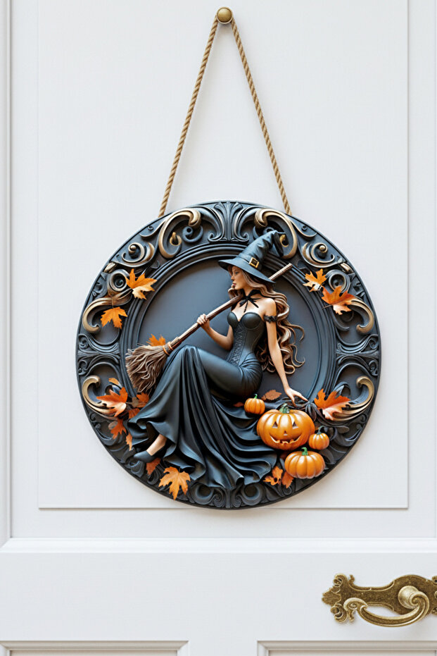 Cadı temalı kapı süsü - 1