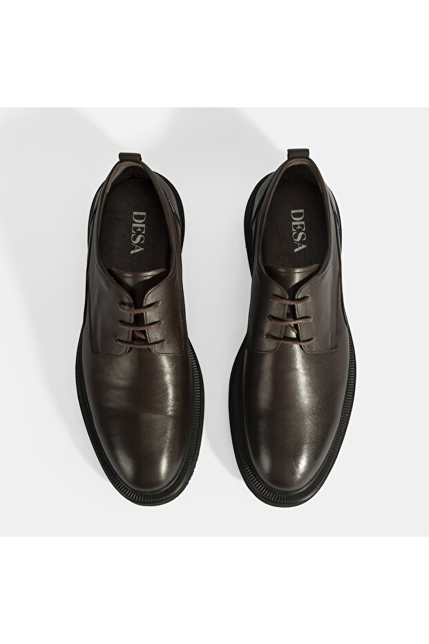 Erkek Kahve Bağcıklı Klasik Ayakkabı - 7