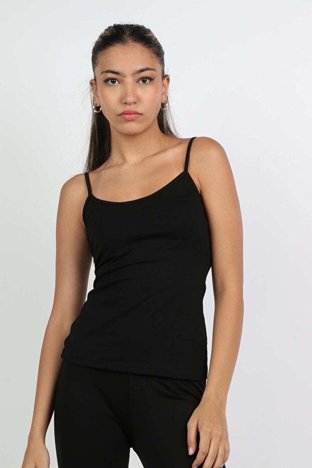 Solid Strappy Top - 1