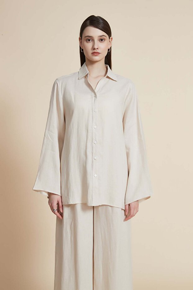 قميص سادة بأكمام طويلة - 3