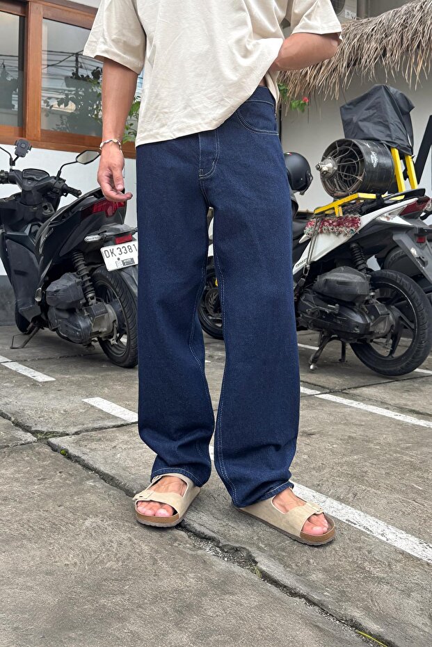 Basic Baggy Jean Navy Blue