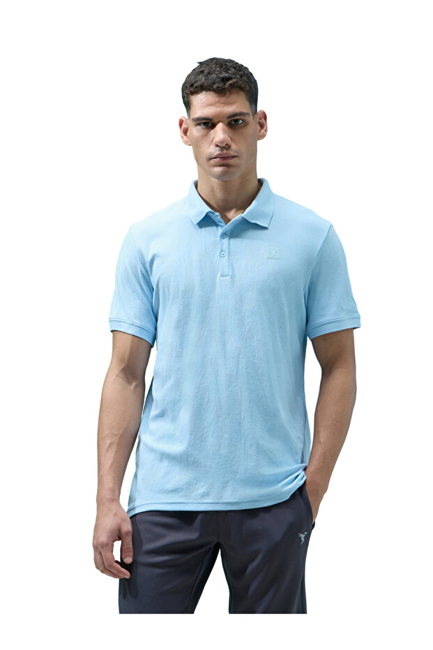 قميص بولو رجالي جاكار بقصّة Slim Fit