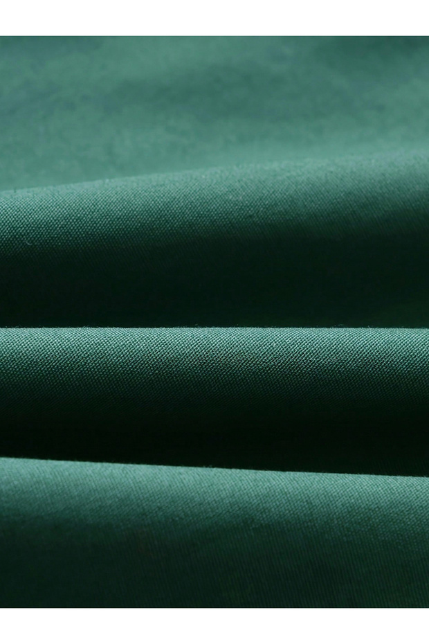 قميص أخضر سادة بأزرار أمامية للأولاد - 5