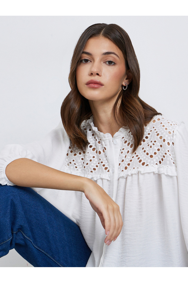 قميص قصة فضفاضة Burnout سادة - 1