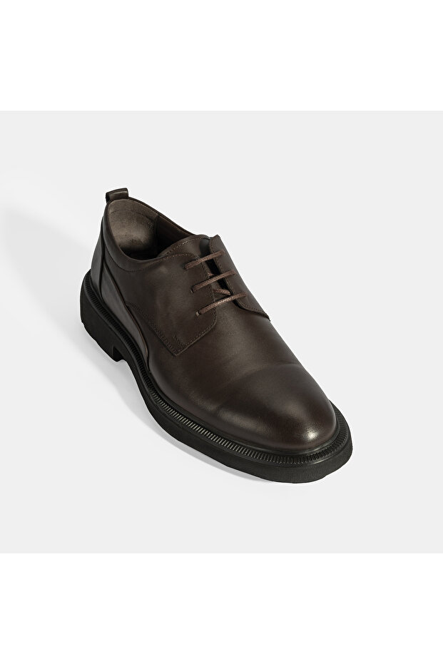 Erkek Kahve Bağcıklı Klasik Ayakkabı - 5