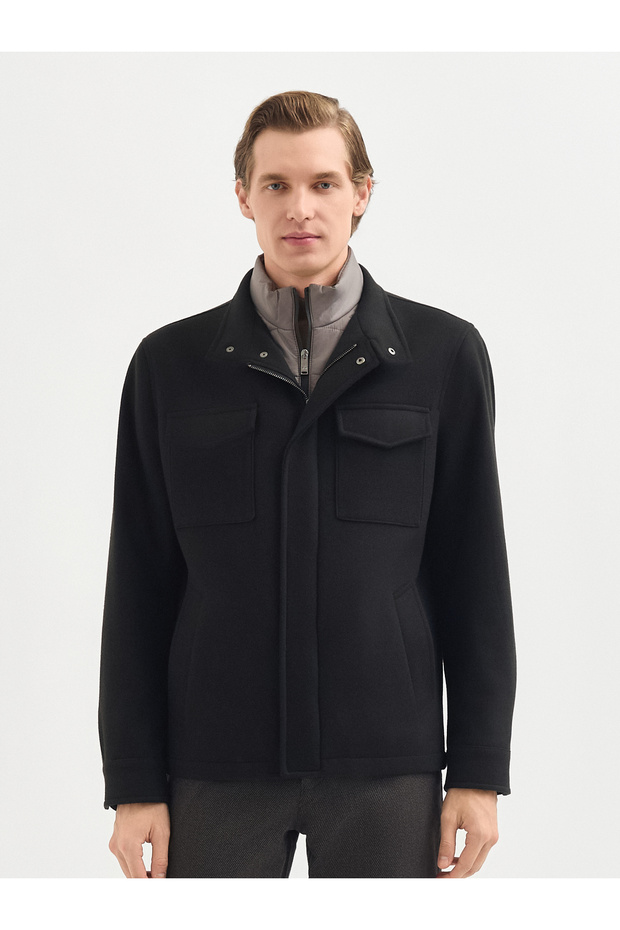 Erkek Mont-Siyah - 4