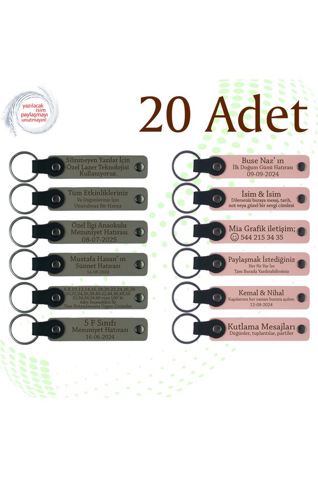 Name Writable Keychain, Purple & Navy Blue, Special Gift for Teachers to Students Set of 20