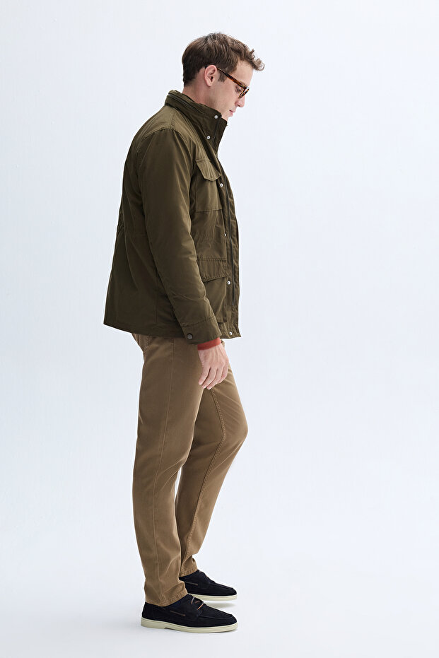 معطف رقيق بغطاء رأس مخفي - 7