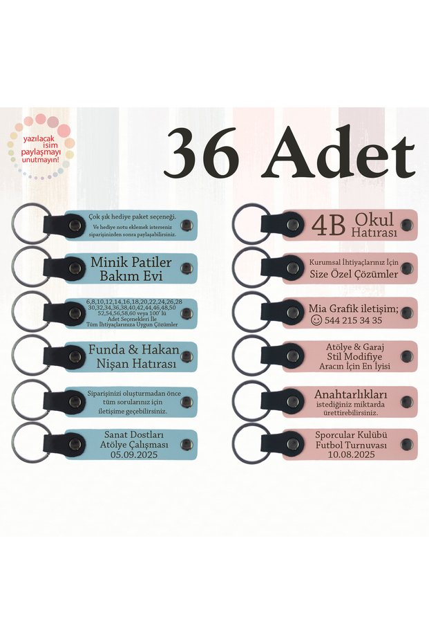 Name Written Keychain, Purple Violet & Navy Blue, Special Gift for Training Participants Set of 36