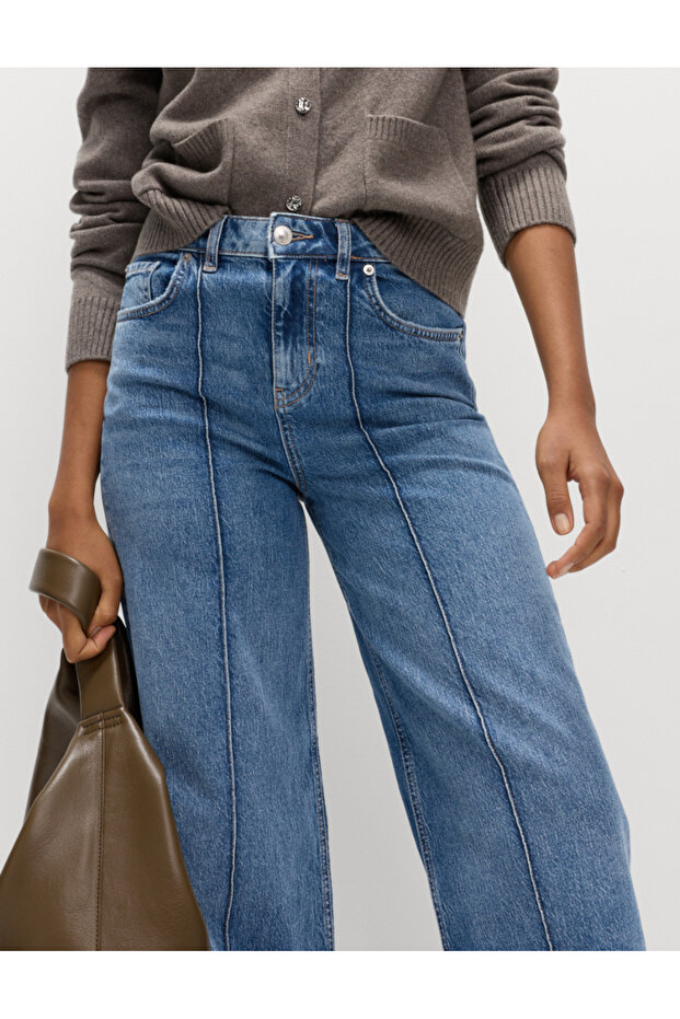 Geniş Paça Kot Pantolon - 2