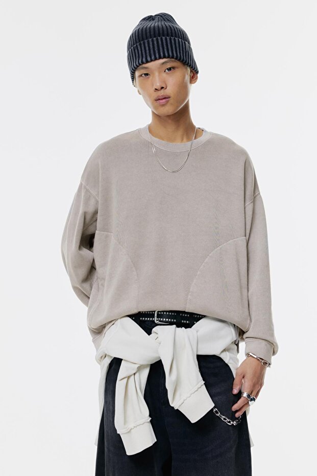 Yan cepli kombinli sweatshirt - 2