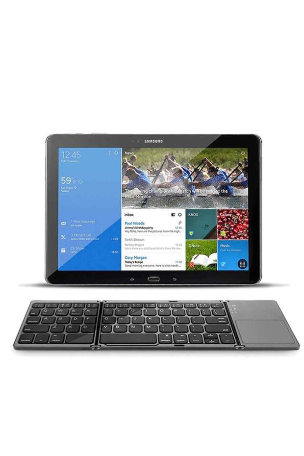 Portable Foldable Keyboard with Touchpad, Bluetooth and USB - 2