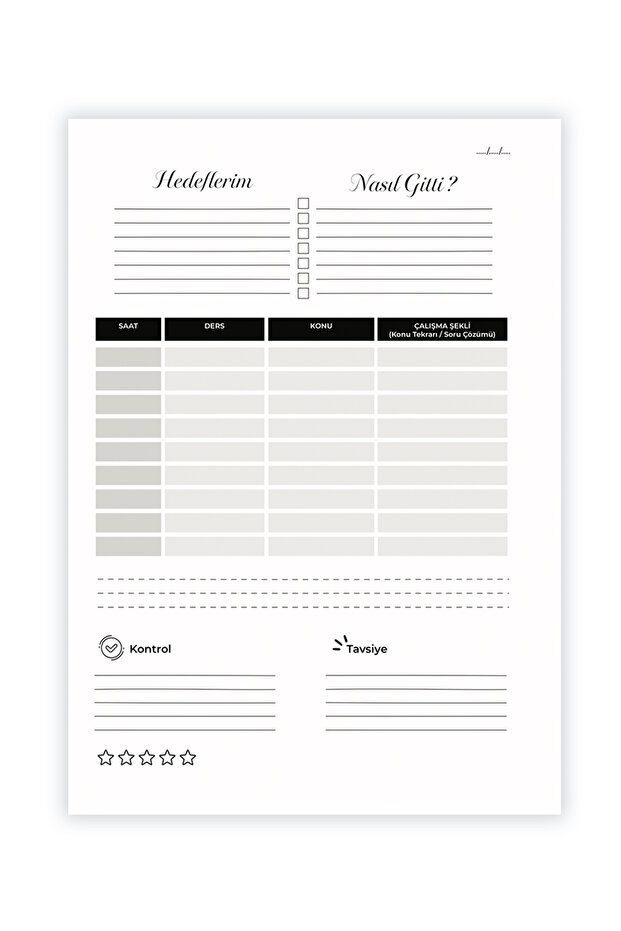 LGS Planlama defteri - 5