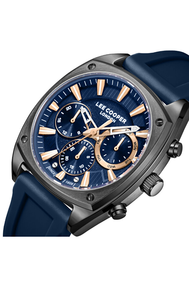 Men's Multi Function Dark Blue Dial Watch - LC08237.099 - 6