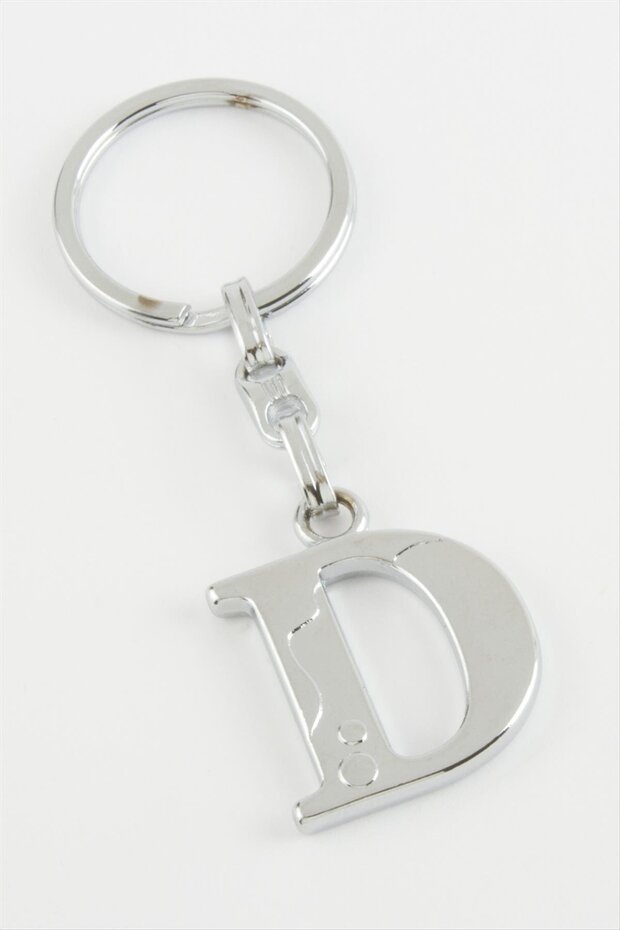Lettered Metal Keychain