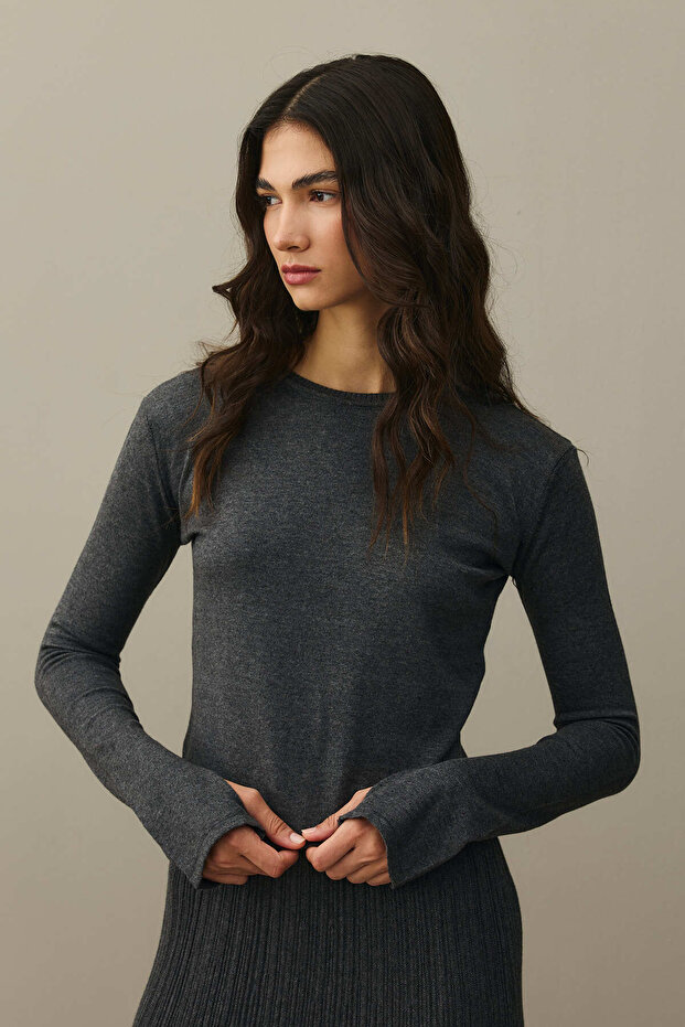 Fitilli Basic Pamuk Takım Antrasit - 6