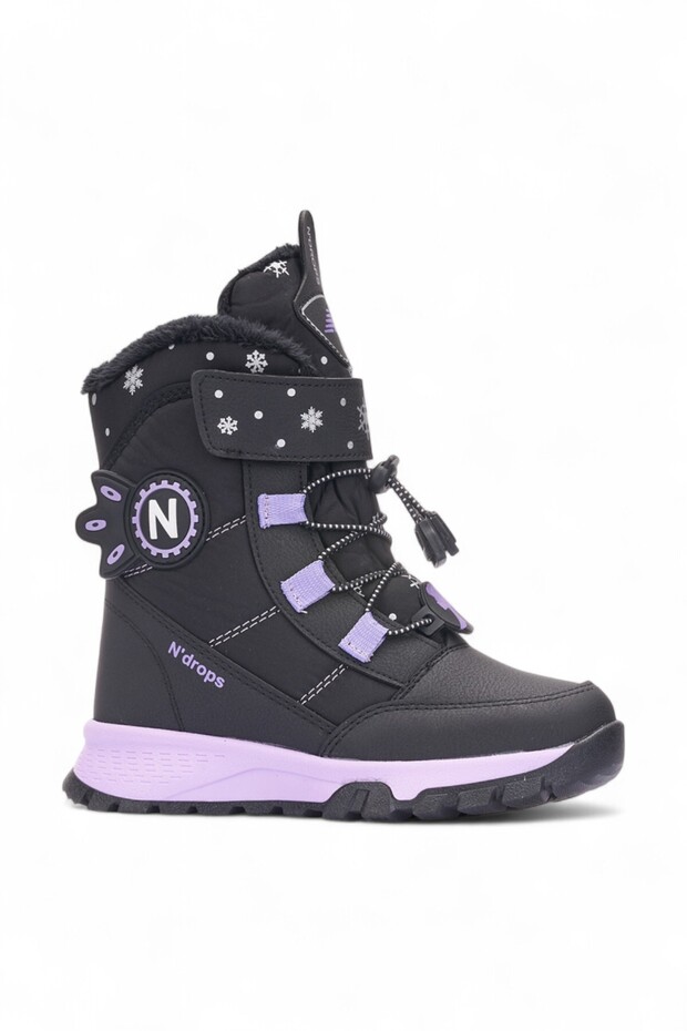 Su Geçirmez, Kışlık, Kürklü, Cırtlı, Kız Çocuk Kar Botu Ayakkabı - 2