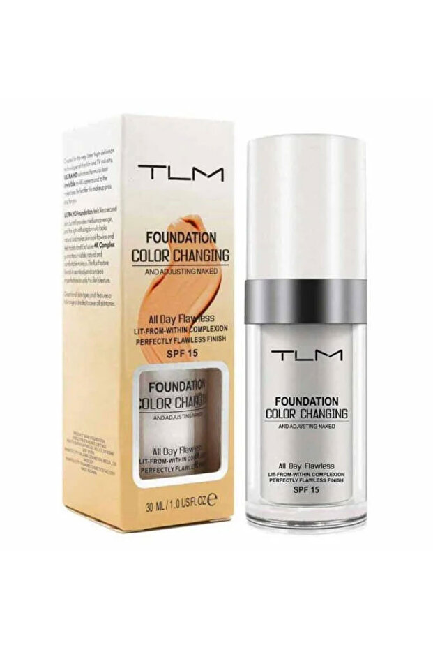 Color Changing Foundation, Adaptable to Skin Color, 16H Transfer Resistant, SPF 15, 30 ml - 1