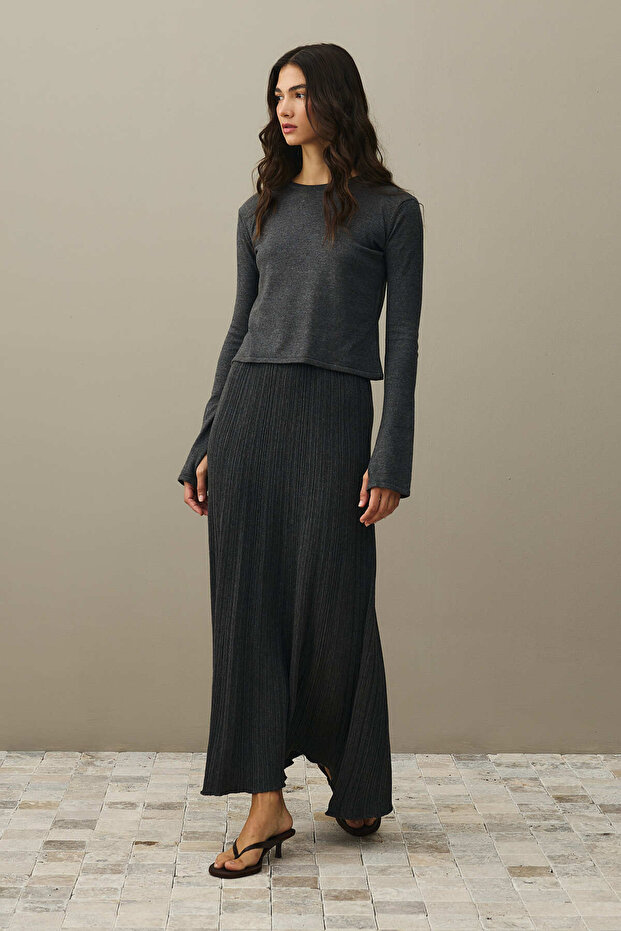 Fitilli Basic Pamuk Takım Antrasit - 3