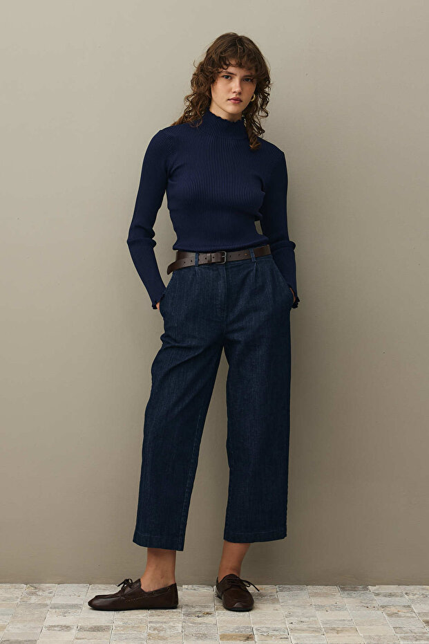 Fitilli Basic Kazak Lacivert - 1