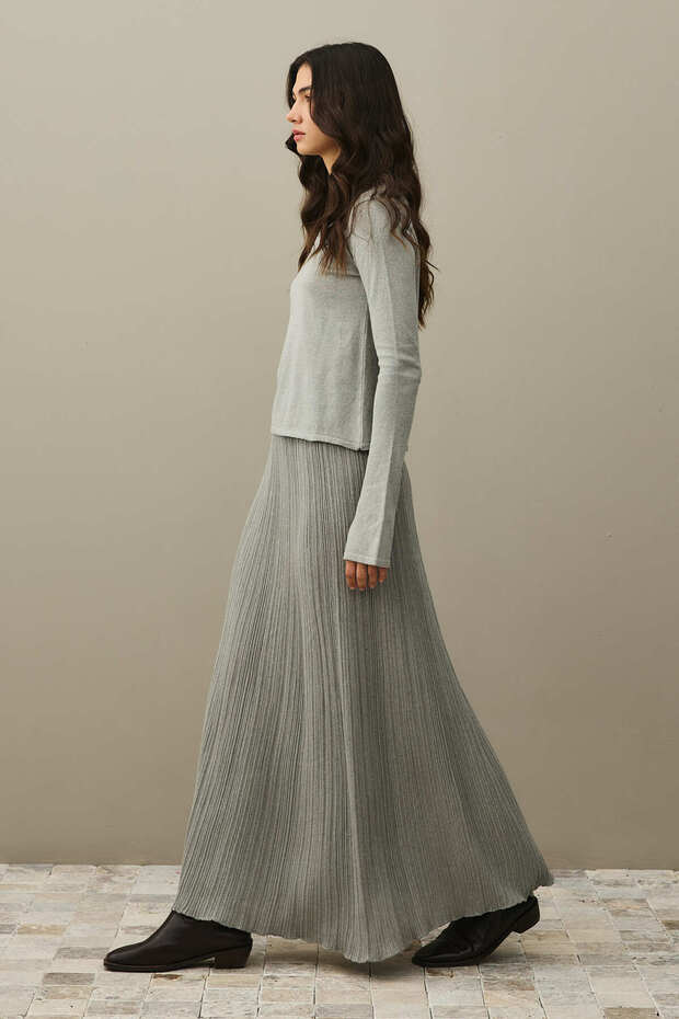 Fitilli Basic Pamuk Takım Gri - 4