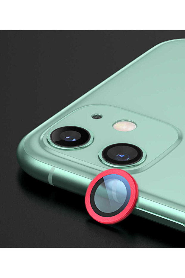 واقي كاميرا متوافق مع هاتف iPhone 11 من SHRP CL-07 - أحمر