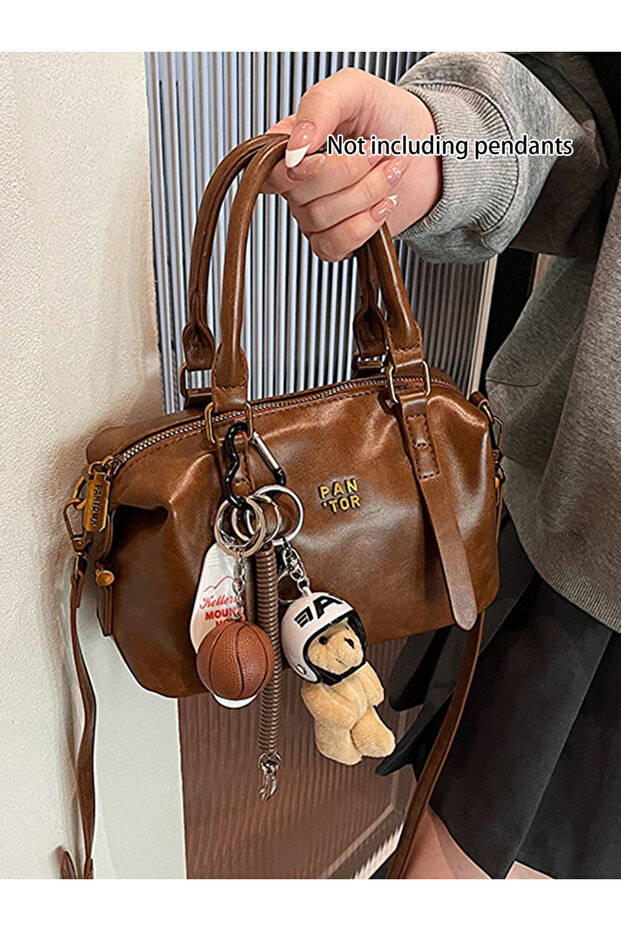 حقيبة يد متينة بمقبض علوي مزدوج وإغلاق بسحاب - 6