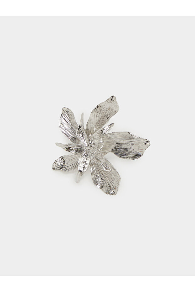 Textured Flower Accent Ring - 2