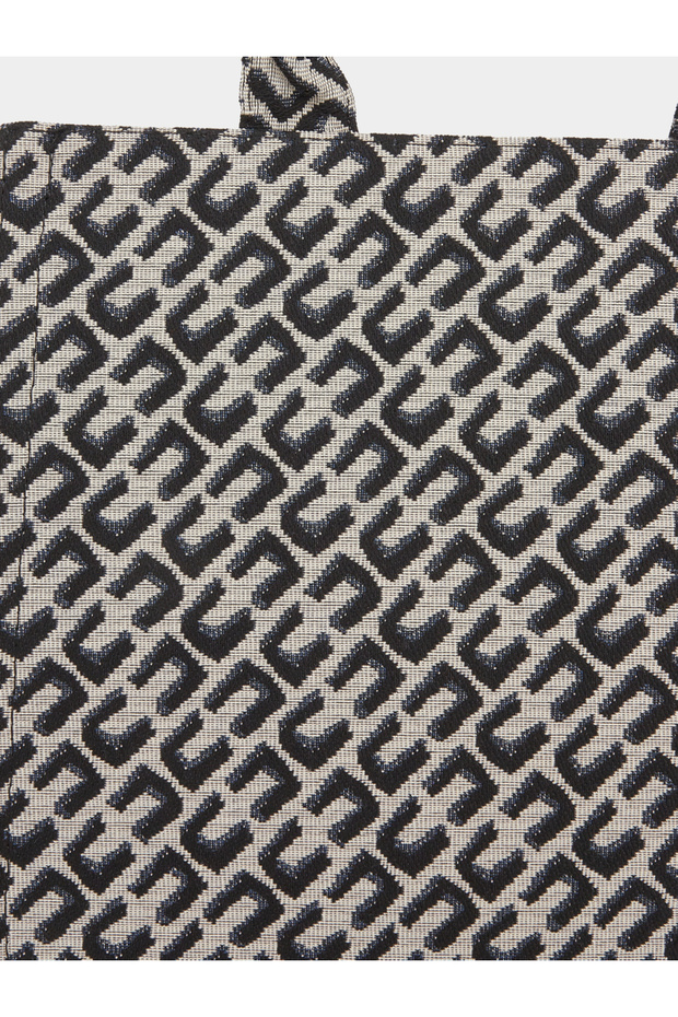 حقيبة تسوق منقوشة باللون الأسود - 4