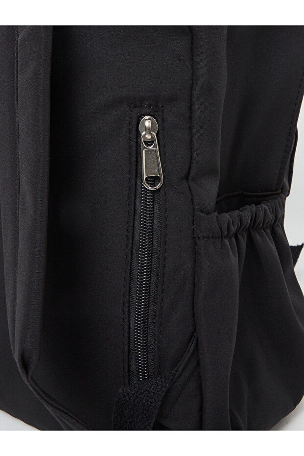 Black Backpack with Zip Closure - 3