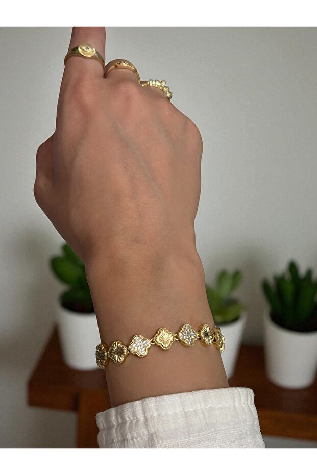Yonca gold bileklik - 1