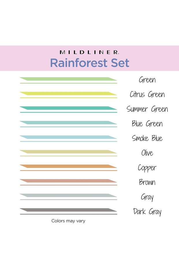 Mildliner Double-Ended Highlighter Set, Broad and Fine Point Tips, No Bleed Bible Assorted - 3