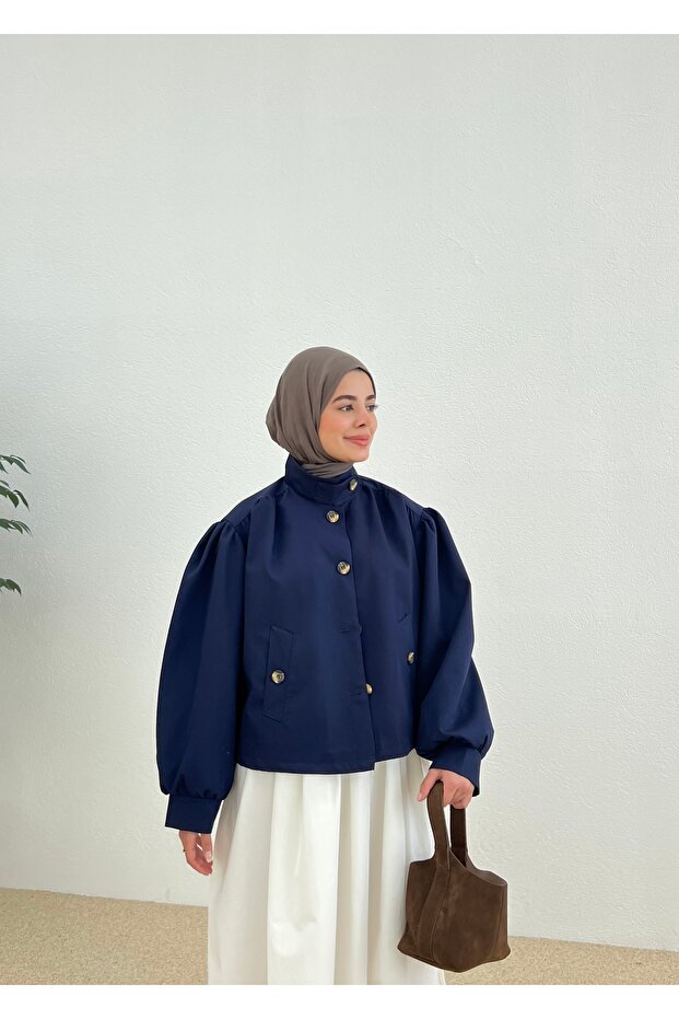 PİNTEREST KISA TRENÇ - 1